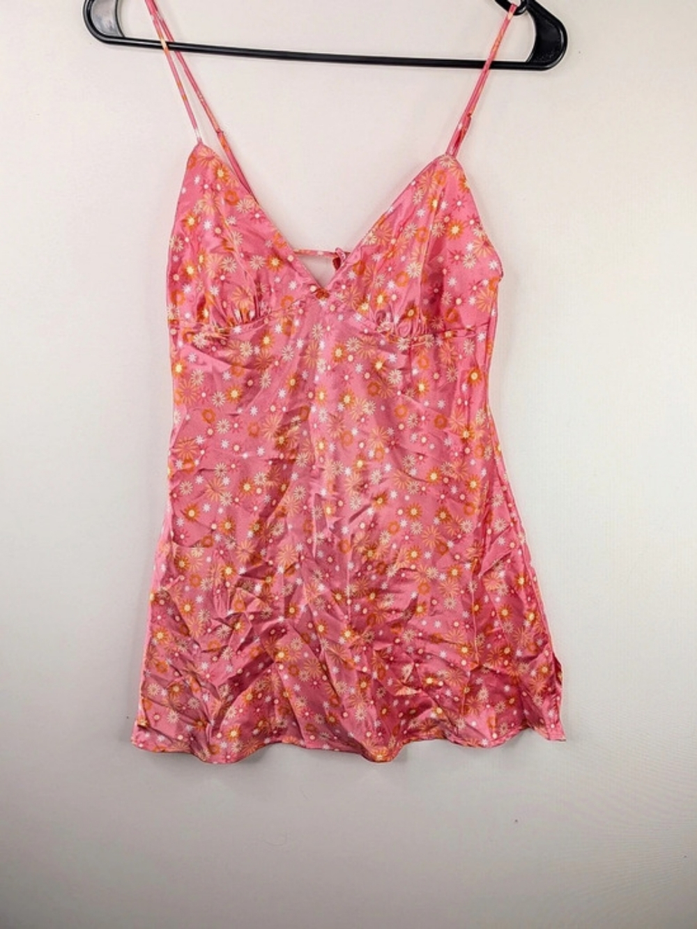 Vintage La Senza Floral Mini Dress in Pink Size Small Lingerie